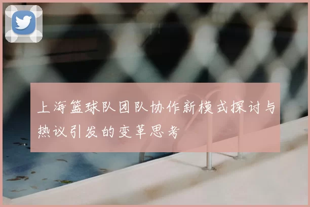 上海篮球队团队协作新模式探讨与热议引发的变革思考